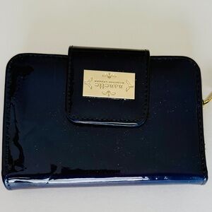 Nanette Lepore Blue and Gold Wallet Sleek Design